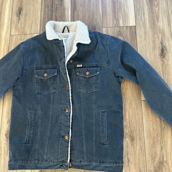 Wrangler womens indigood denim dye sherpa jacket size small - Picture 7 of 9